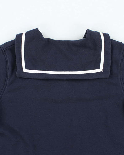00s Ralph Lauren Sailor Collar Quarter Button Sweatshirt - L
