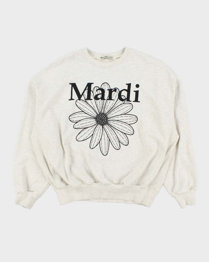 Mardi Mercredi Daisy Graphic Oversized Crewneck Sweatshirt - S