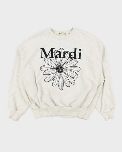 Mardi Mercredi Daisy Graphic Oversized Crewneck Sweatshirt - S