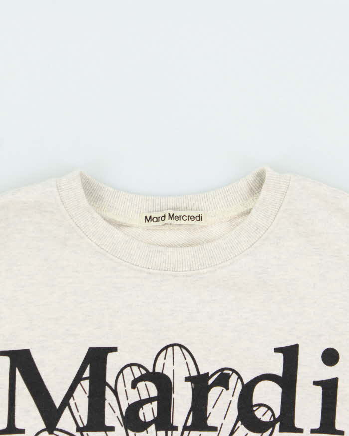 Mardi Mercredi Daisy Graphic Oversized Crewneck Sweatshirt - S