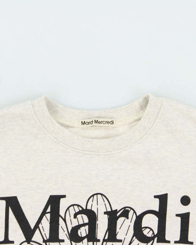 Mardi Mercredi Daisy Graphic Oversized Crewneck Sweatshirt - S
