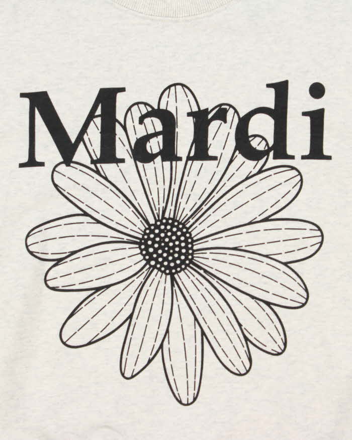 Mardi Mercredi Daisy Graphic Oversized Crewneck Sweatshirt - S