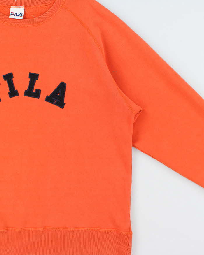 Vintage 1990s Fila Embroidered Spell-Out Crewneck Sweatshirt - XL