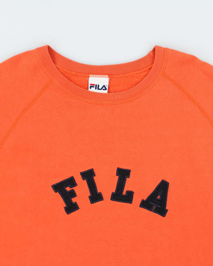Vintage 1990s Fila Embroidered Spell-Out Crewneck Sweatshirt - XL