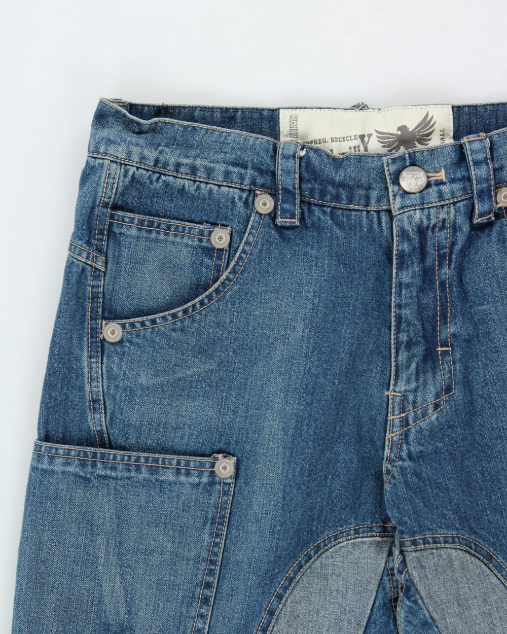 Vintage Y2K 2000s Weird Willy Patchwork Relaxed Fit Jeans - W32 L31