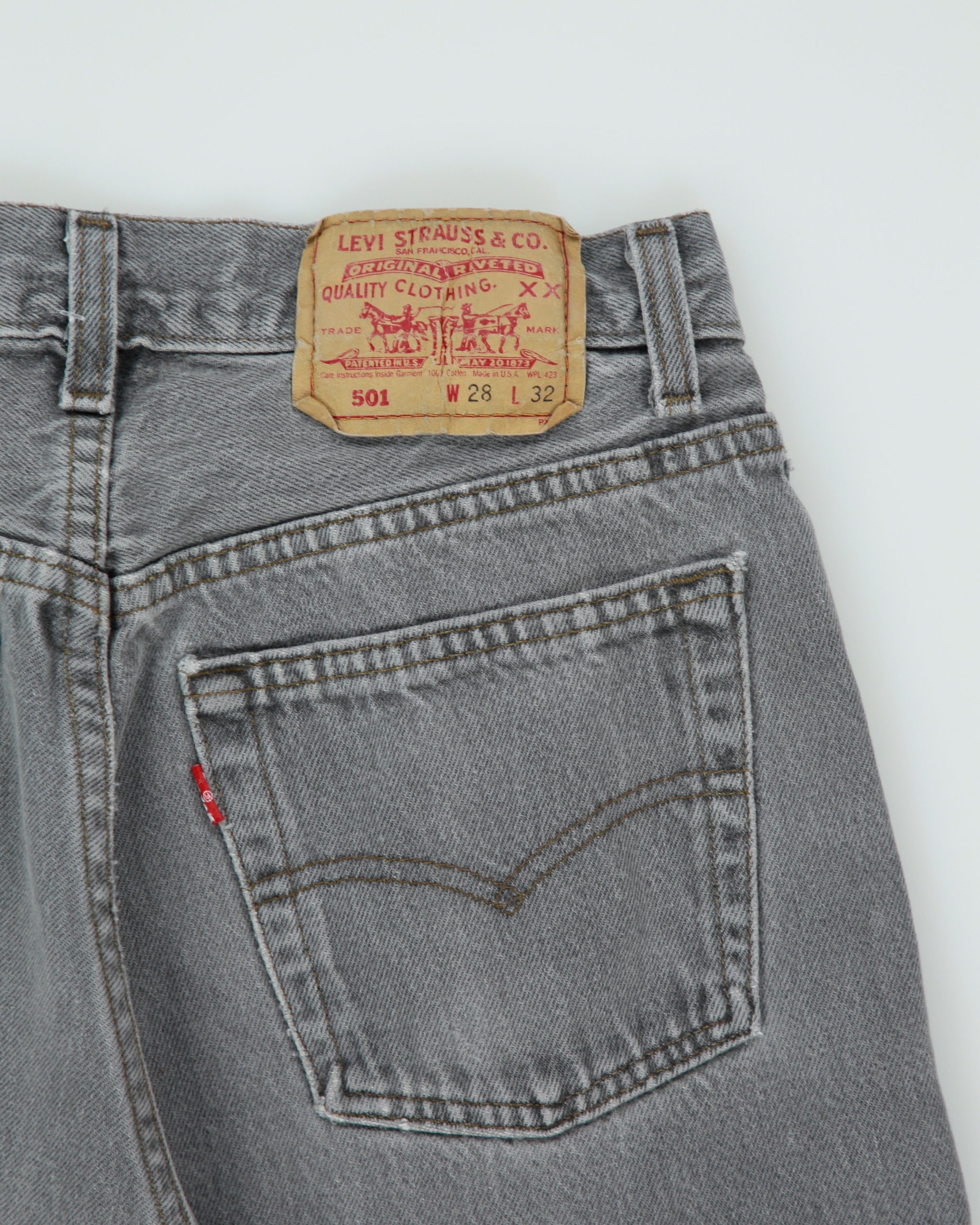 Vintage 1990s Levi's 501 Red Batwing Made In USA Jeans - W26 L30