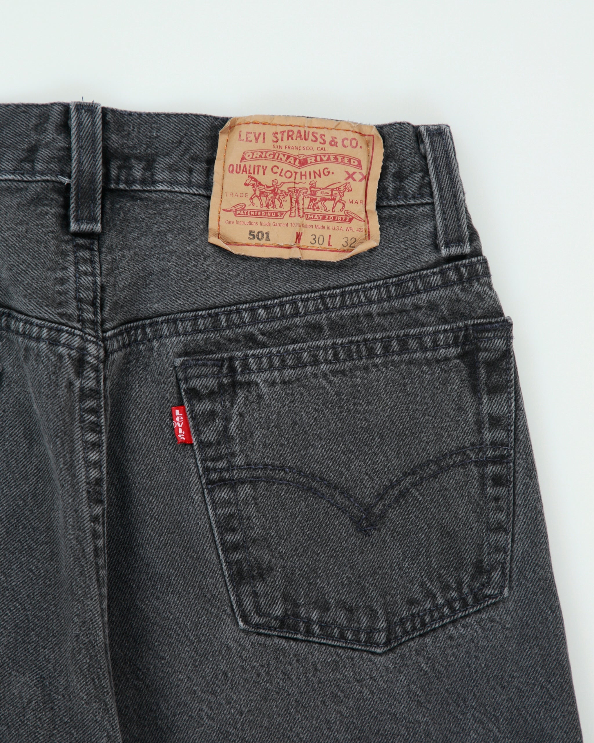 Vintage 1994 Levi's 501 Red Batwing Made In USA Jeans - W28 L31