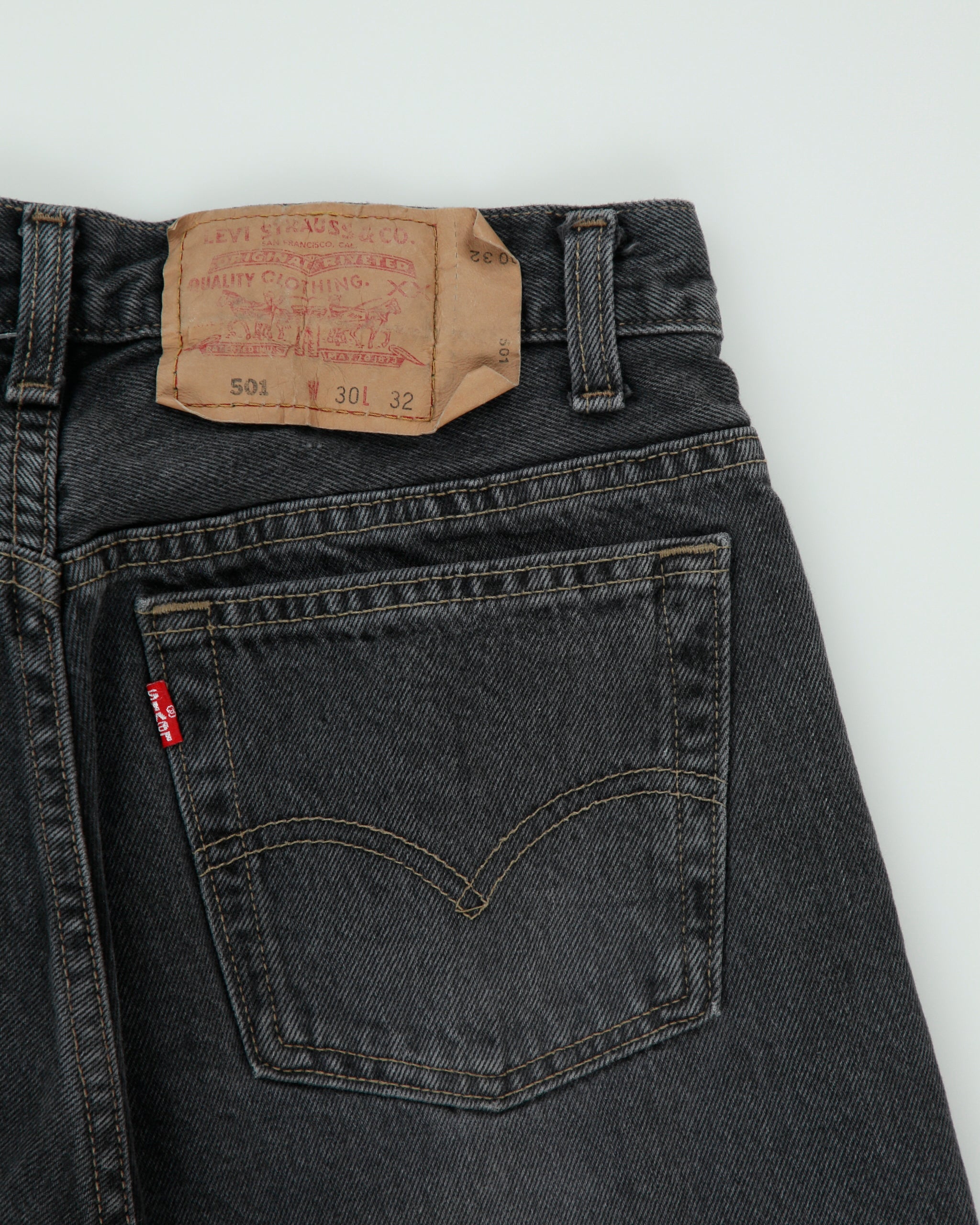 Vintage 1995 Levi's 501 Red Batwing Made In Canada Jeans - W28 L32