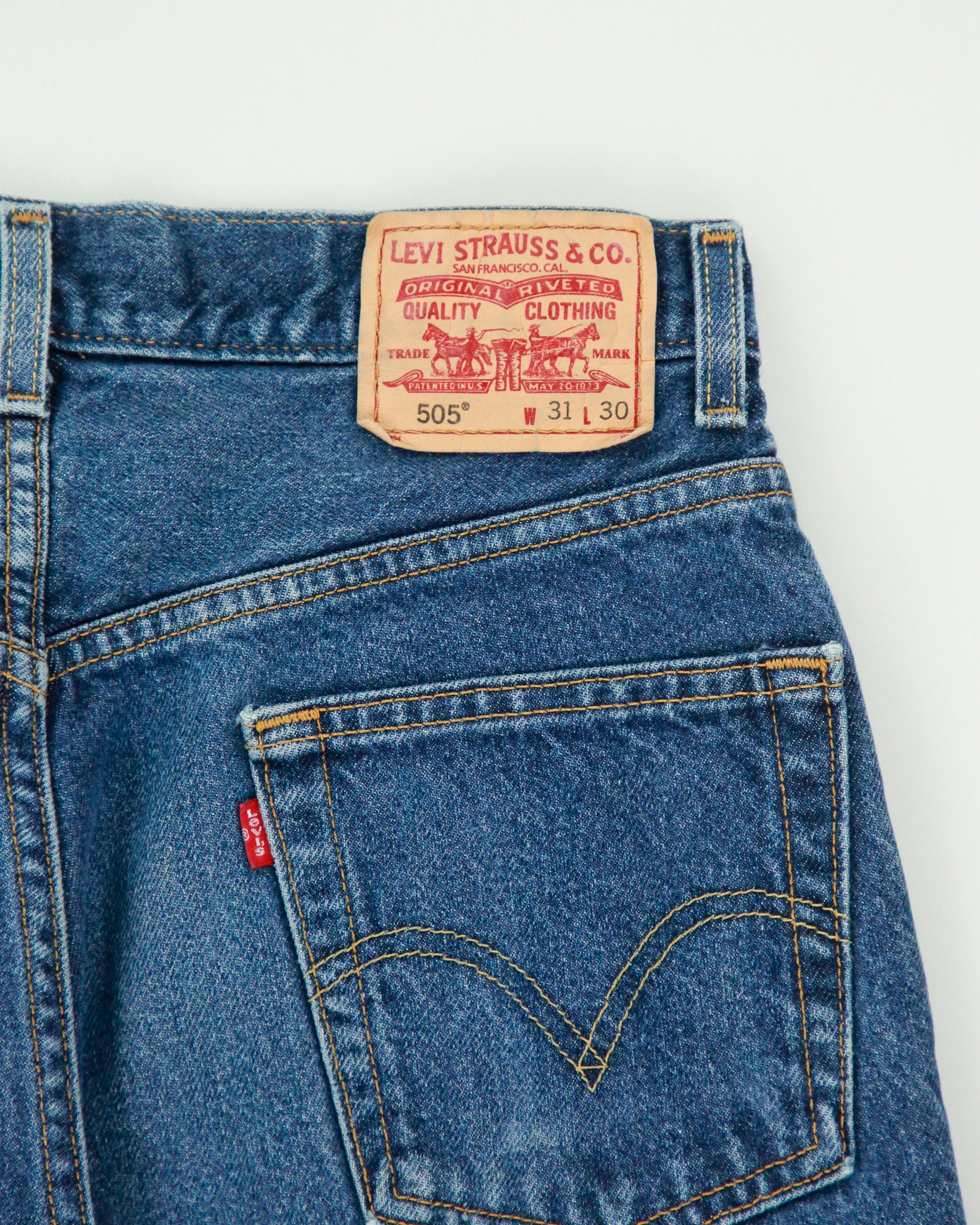 Vintage 2000s Levi's 505 Batwing Tag Regular Fit Straight Leg Jeans - W29 L29