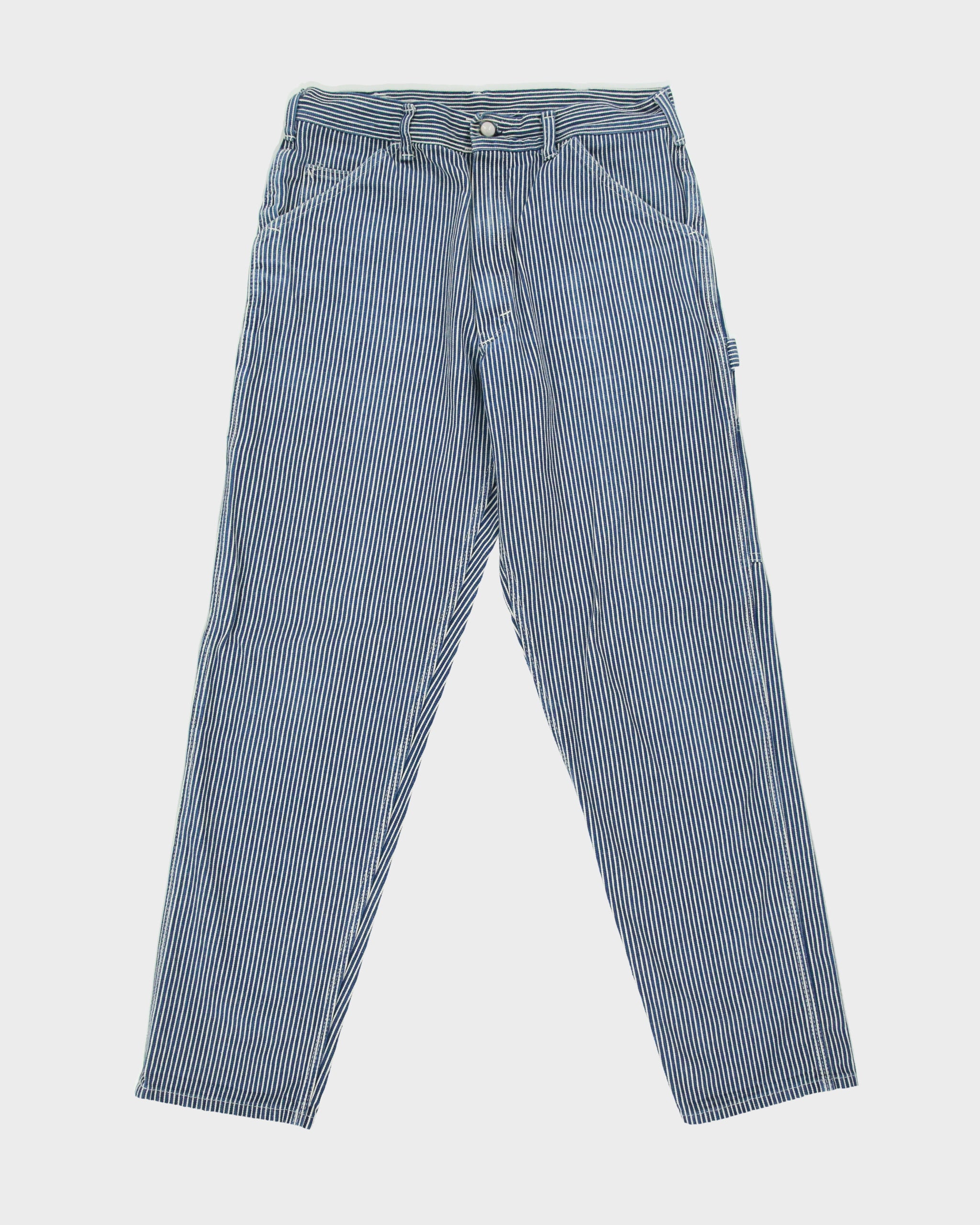 Vintage Stan Ray Pin Stripe Relaxed Fit Carpenter Made In USA Jeans - W32 L31