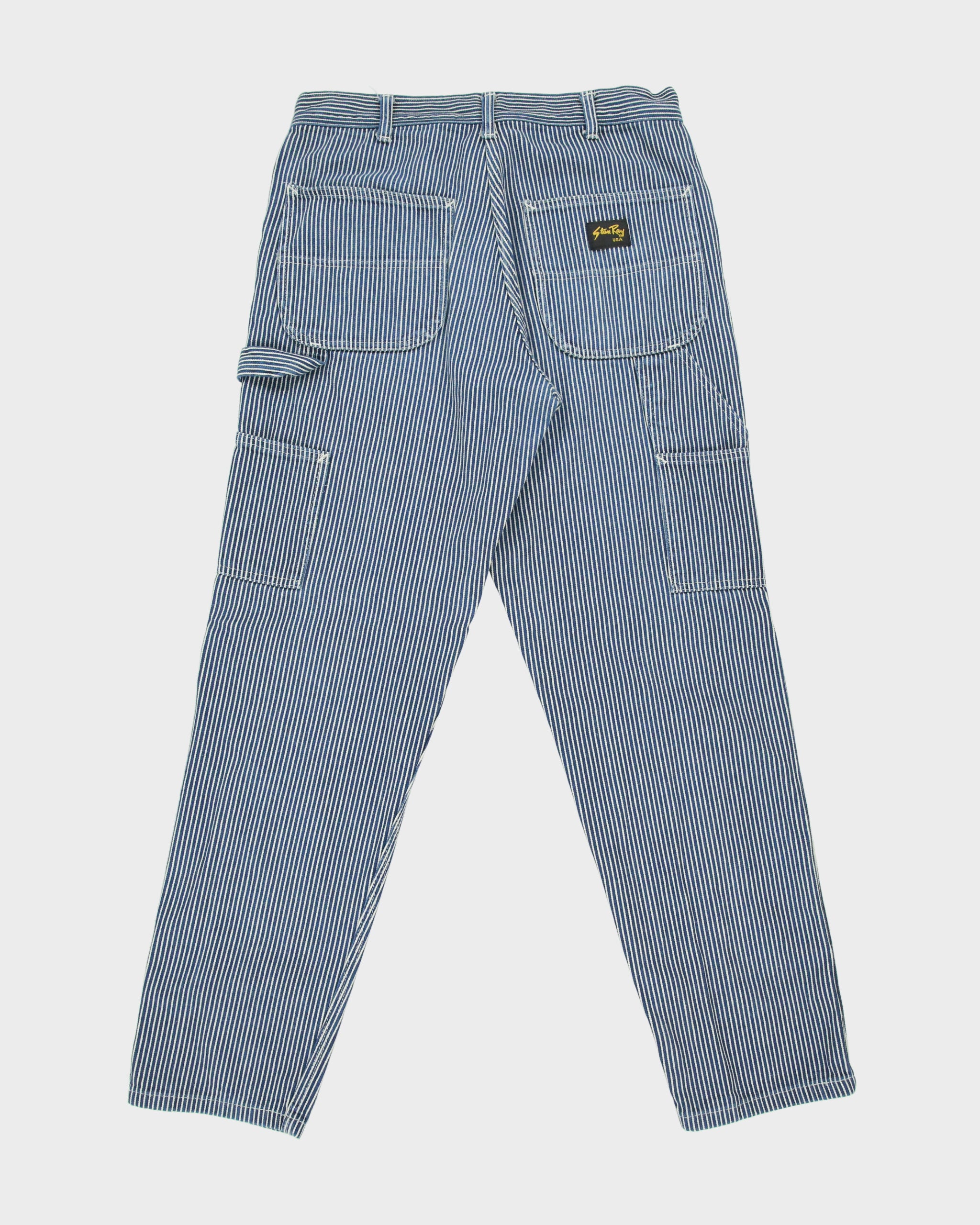 Vintage Stan Ray Pin Stripe Relaxed Fit Carpenter Made In USA Jeans - W32 L31