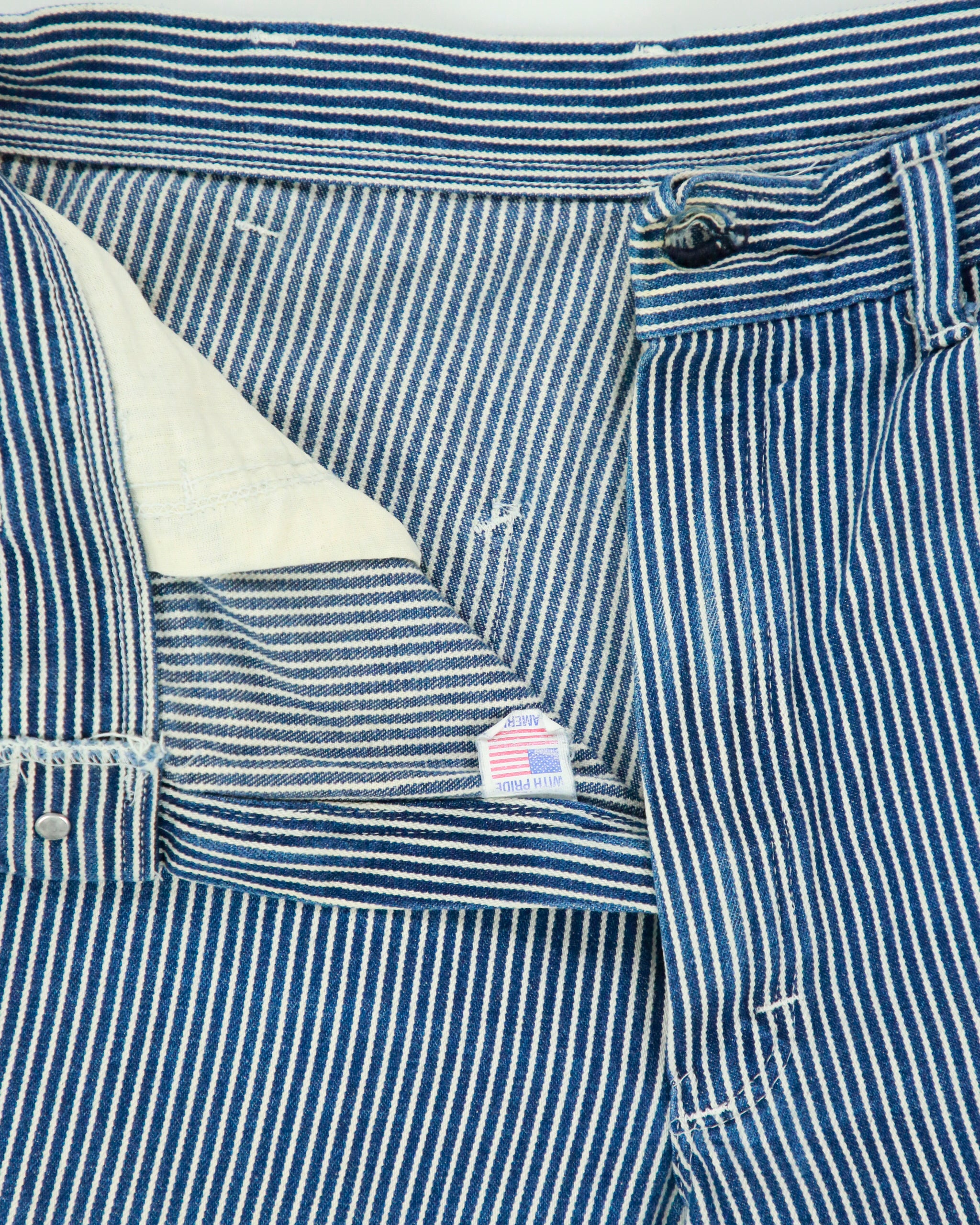 Vintage Stan Ray Pin Stripe Relaxed Fit Carpenter Made In USA Jeans - W32 L31