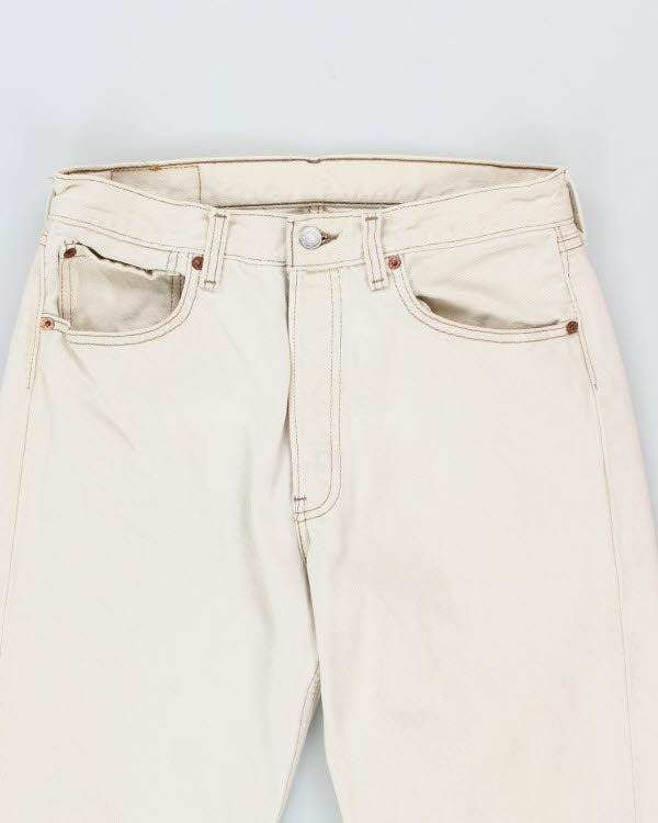 Vintage Levi's 501 Cream Jeans - W30 L32