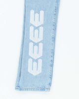 Off White Straight Leg Light Wash Denim Jeans - W28 L30