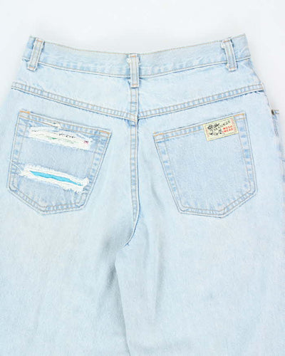 Vintage 90's Light Wash Customised Relaxed Fit Jeans - W28 L29