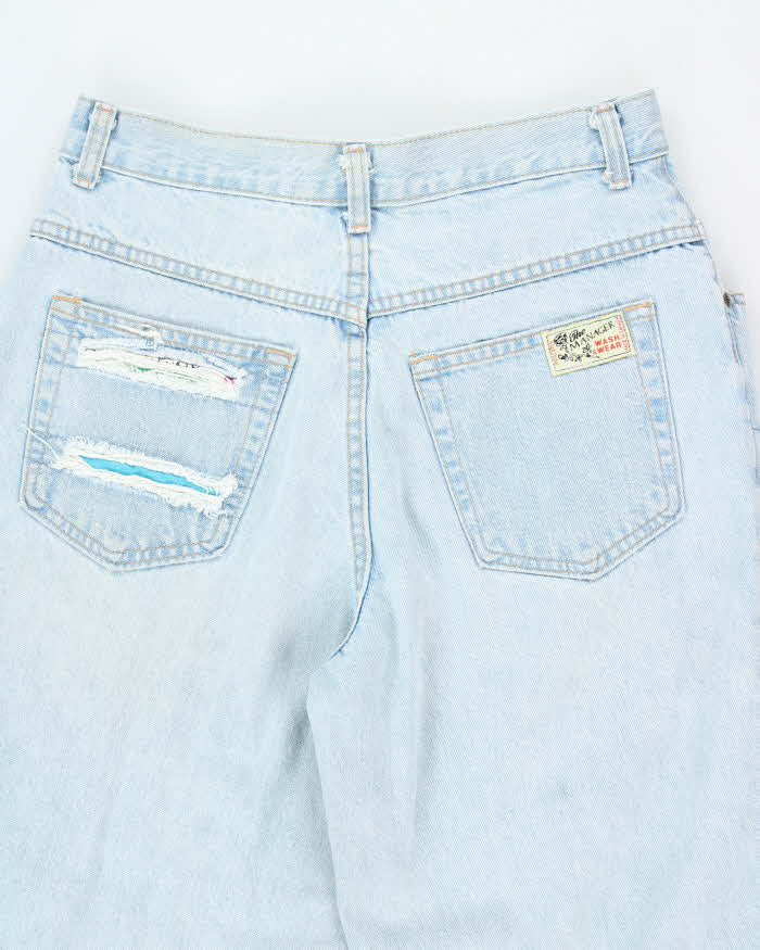 Vintage 90's Light Wash Customised Relaxed Fit Jeans - W28 L29