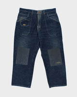 Vintage Y2K 00s Akademics Gene Research Knee Patch Wide Leg Jeans - W40 L29