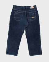 Vintage Y2K 00s Akademics Gene Research Knee Patch Wide Leg Jeans - W40 L29