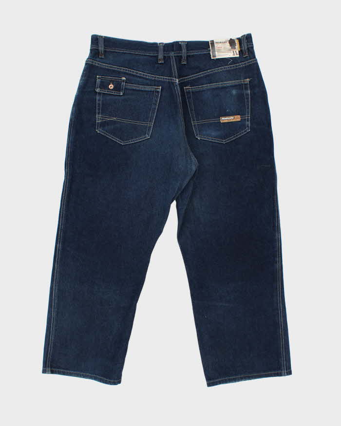 Vintage Y2K 00s Akademics Gene Research Knee Patch Wide Leg Jeans - W40 L29