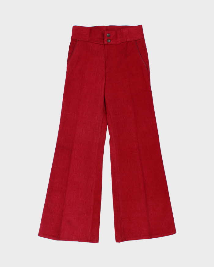 DSWT 1970s Pooh Jeans High Waisted Brushed Cotton Flared Jeans - W28 L30