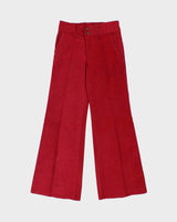 DSWT 1970s Pooh Jeans High Waisted Brushed Cotton Flared Jeans - W29 L30