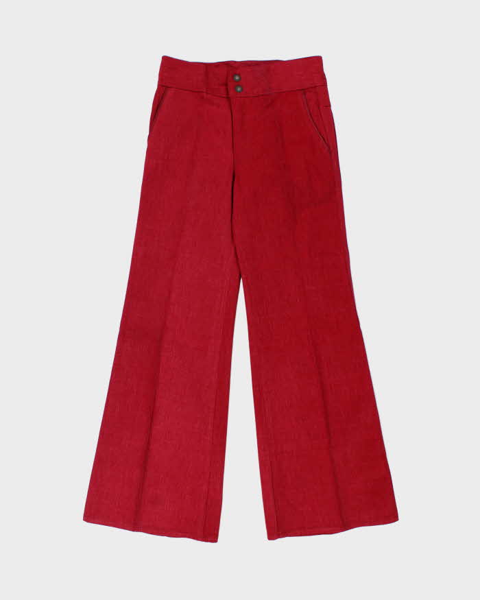 DSWT 1970s Pooh Jeans High Waisted Brushed Cotton Flared Jeans - W29 L30