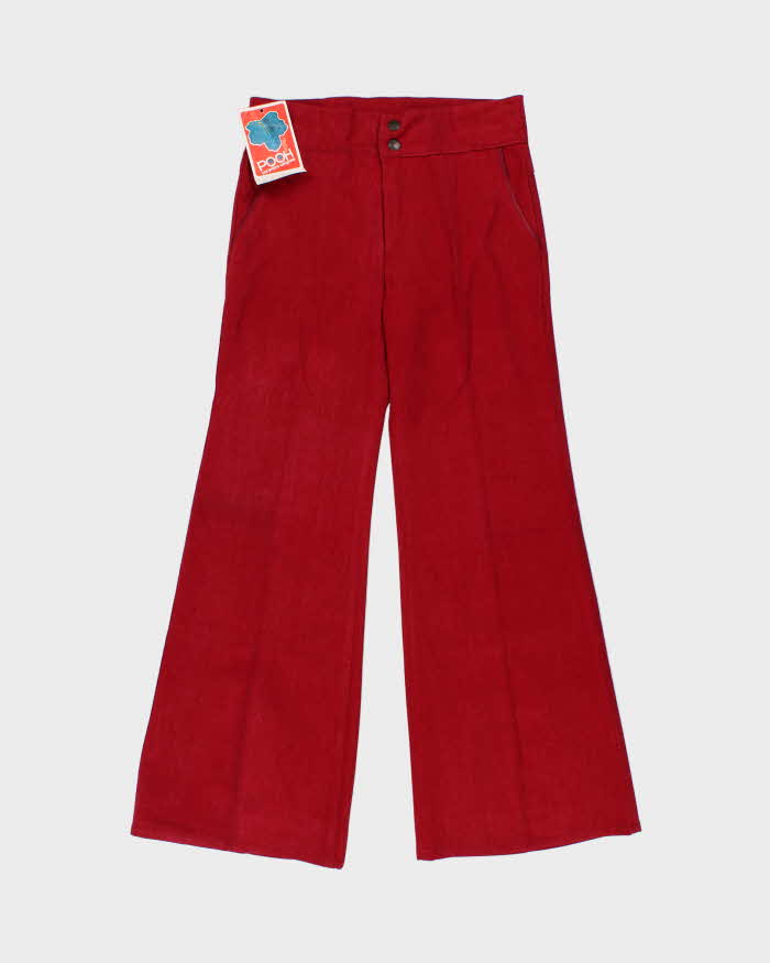 DSWT 1970s Pooh Jeans High Waisted Brushed Cotton Flared Jeans - W29 L30