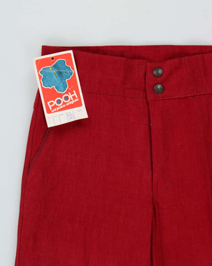 DSWT 1970s Pooh Jeans High Waisted Brushed Cotton Flared Jeans - W29 L30