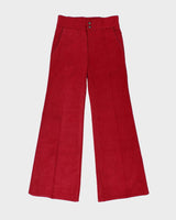 DSWT 1970s Pooh Jeans High Waisted Brushed Cotton Flared Jeans - W29 L32
