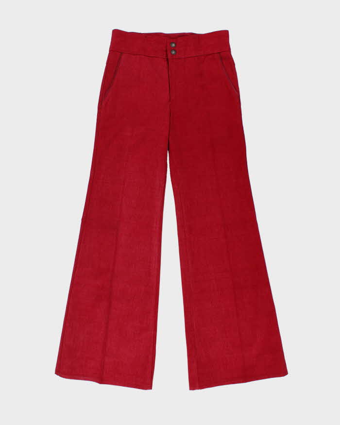 DSWT 1970s Pooh Jeans High Waisted Brushed Cotton Flared Jeans - W29 L32