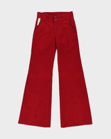 DSWT 1970s Pooh Jeans High Waisted Brushed Cotton FlaredJeans - W27 L32