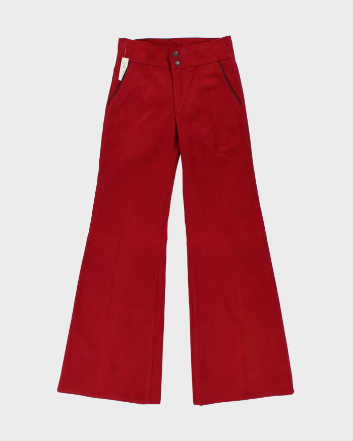 DSWT 1970s Pooh Jeans High Waisted Brushed Cotton FlaredJeans - W27 L32