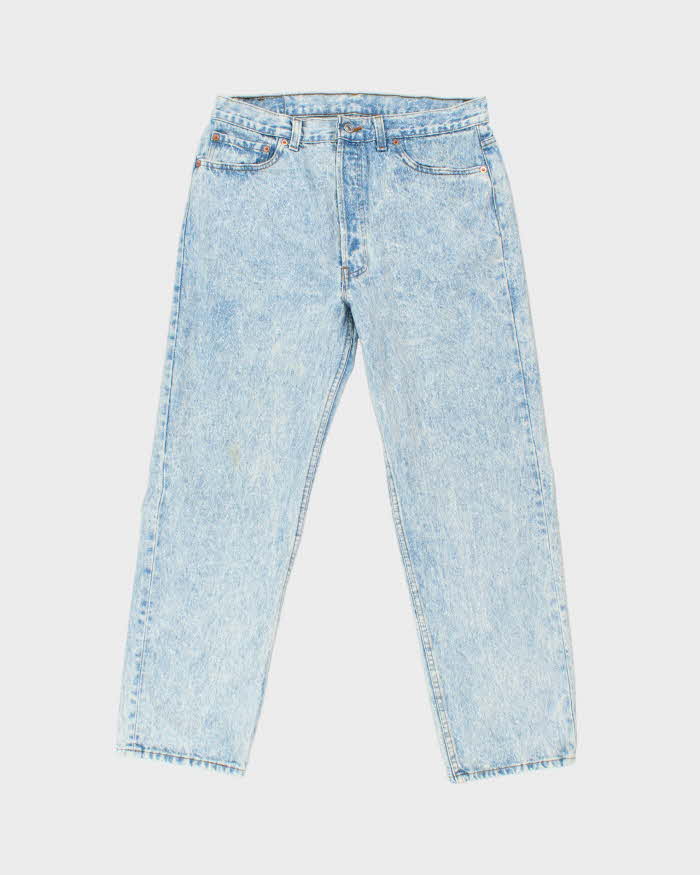 Vintage 1993 Levi's 501 Acid Wash Red Batwing Made In USA Jeans - W36 L30