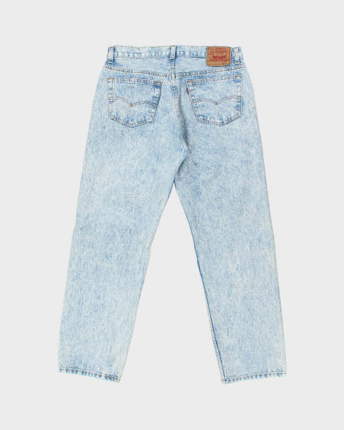 Vintage 1993 Levi's 501 Acid Wash Red Batwing Made In USA Jeans - W36 L30