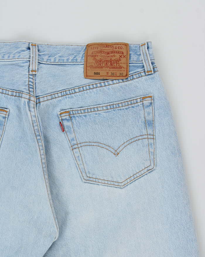 Vintage 1996 Levi's 501 Red Batwing Made In USA Jeans - W33 L29
