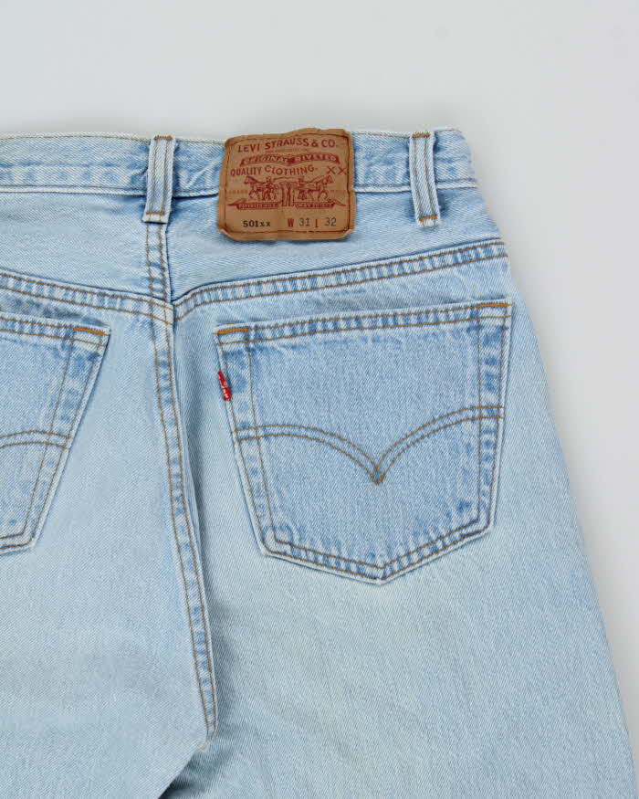 Vintage 1995 Levi's 501 Red Batwing Made In USA Jeans - W28 L31