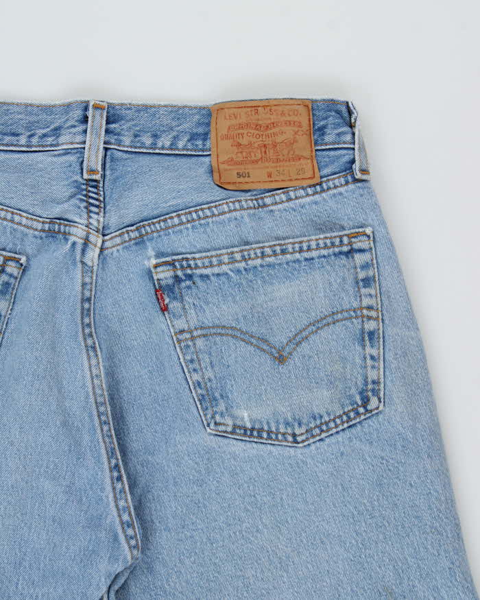 Vintage 1996 Levi's 501 Red Batwing Made In USA Jeans - W32 L29