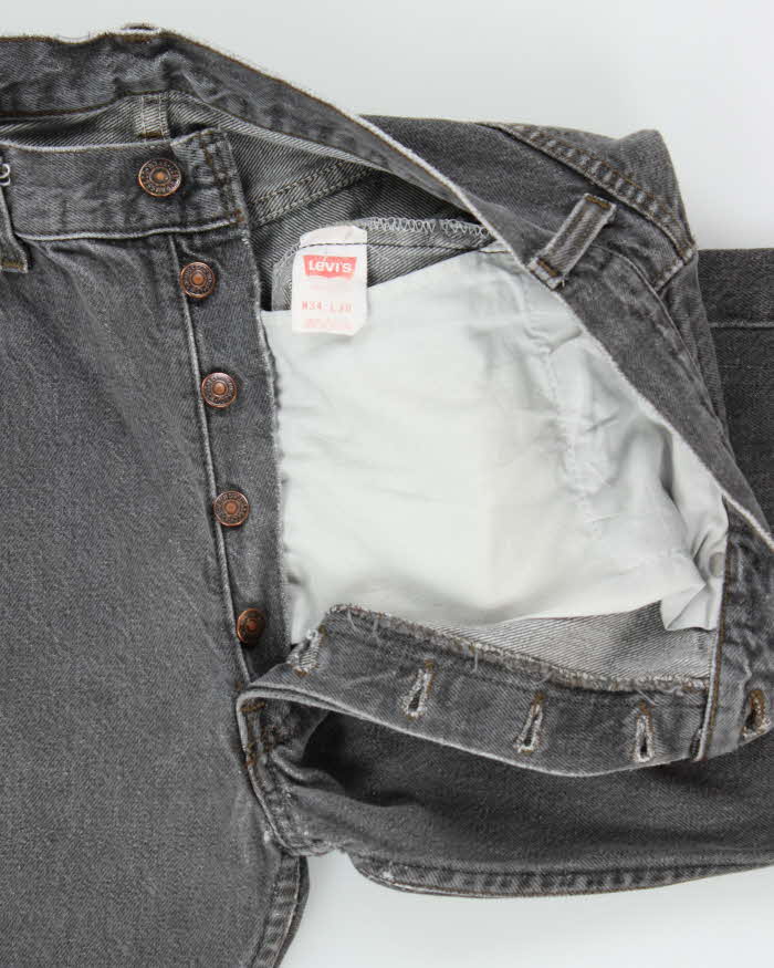 Vintage 1992 Levi's 501 Red Batwing Made In USA Jeans - W32 L30