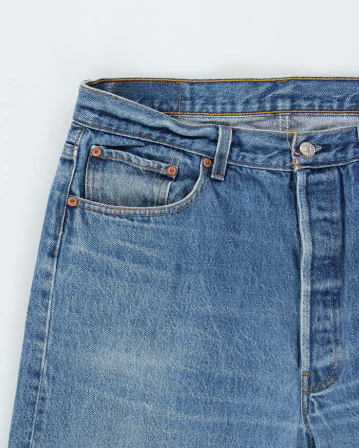 Vintage 1995 Levi's 501 Red Batwing Made In USA Jeans - W34 L31