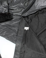 Vintage 90's Long Leather Button Up Overcoat - XL