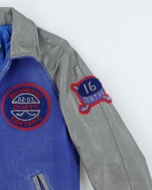 Vintage 80's Richmond Chiefs Embroidered Hockey Varsity Jacket - M