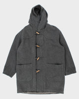 Vintage Sisley Wool Hooded Duffel Coat - M