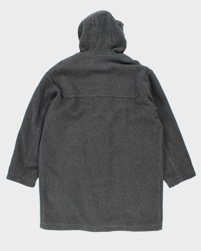 Vintage Sisley Wool Hooded Duffel Coat - M