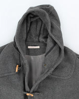 Vintage Sisley Wool Hooded Duffel Coat - M