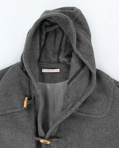 Vintage Sisley Wool Hooded Duffel Coat - M