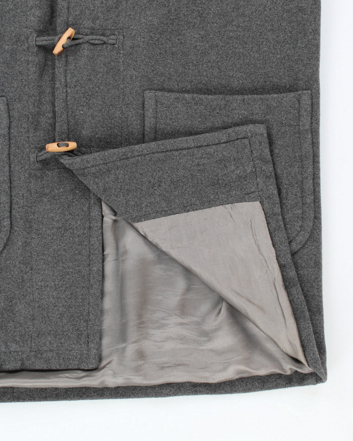 Vintage Sisley Wool Hooded Duffel Coat - M
