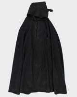 Vintage 70s Black Hooded Kaftan - O/S