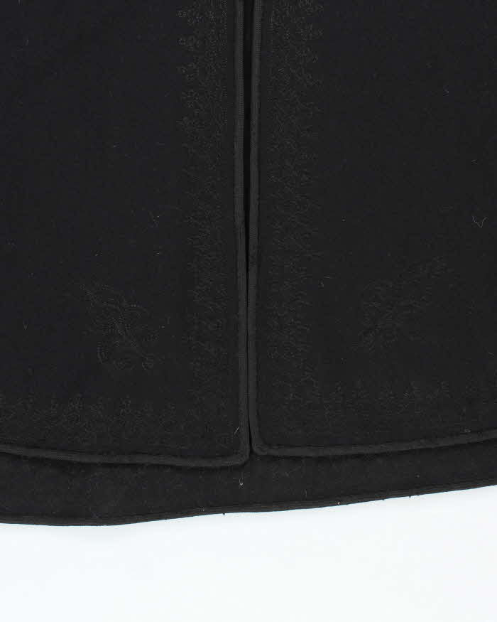 Vintage 70s Black Hooded Kaftan - O/S