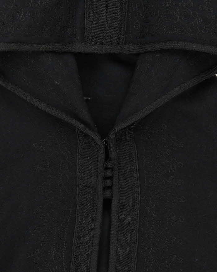 Vintage 70s Black Hooded Kaftan - O/S
