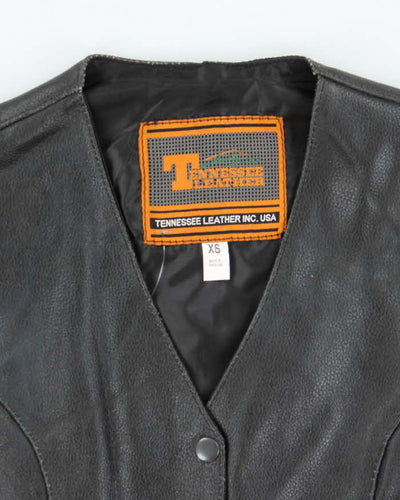 Vintage Deadstock Leather Lace-Up Vest - XS